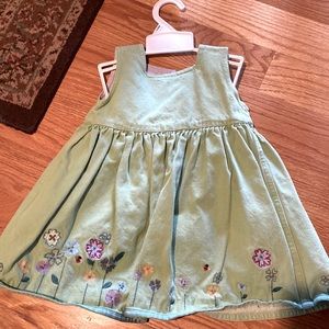Baby Gap green denim dress